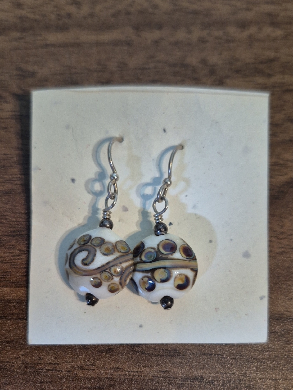 #66 Green Glass Earrings